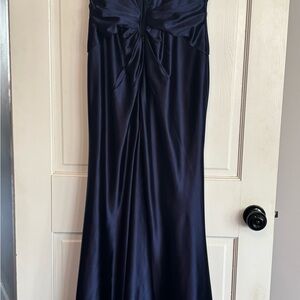 Sherri Hill Navy Blue Prom Dress